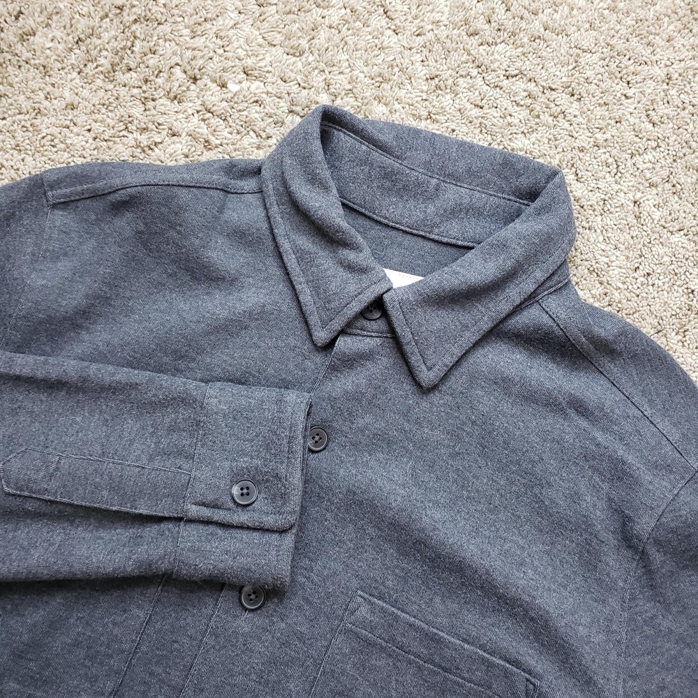 Goodfellow & Co Shirt Mens M Gray Long Sleeve Button Up Pockets Cotton Polyester